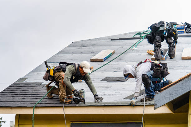 Professional Roof Replacement technician working in Paramus, NJ